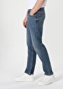 thumb-Loose Straight Fit Orta Bel Düz Paça Erkek Koyu İndigo Jean Pantolon