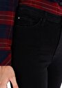 thumb-Slim Fit Orta Bel Düz Paça Kadın Siyah Jean Pantolon
