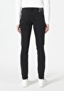 thumb-Slim Fit Düşük Bel Dar Paça Cepli Erkek Siyah Jean Pantolon