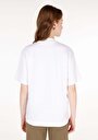 thumb-Regular Fit Yuvarlak Yaka  Kadın Beyaz Kısa Kol Tişört