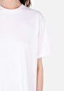 thumb-Regular Fit Yuvarlak Yaka Düz Kadın Beyaz Kısa Kol Tişört