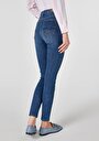 thumb-Super Slim Fit Orta Bel Süper Dar Paça Kadın İndigo Jean Pantolon