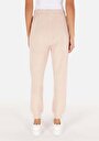 thumb-Regular Fit Orta Bel  Kadın Bej Eşofman Altı