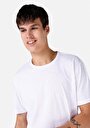 thumb-Comfort Fit Yuvarlak Yaka Düz Erkek Beyaz Kısa Kol Tişört