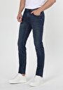 thumb-Slim Fit Düşük Bel Dar Paça Erkek Koyu İndigo Jean Pantolon