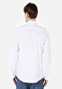 thumb-Regular Fit Shirt Neck Düz Erkek Beyaz Roll-Up Gömlek