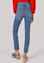 thumb-Slim Fit Orta Bel Düz Paça Kadın Denim Jean Pantolon