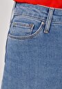thumb-Slim Fit Orta Bel Düz Paça Kadın Denim Jean Pantolon
