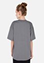 thumb-Comfort Fit Yuvarlak Yaka  Kadın Gri Kısa Kol Tişört