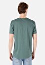 thumb-Regular Fit Yuvarlak Yaka Düz Cepsiz Erkek Yeşil Kısa Kol Tişört