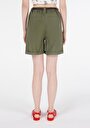 thumb-Slim Fit Düşük Bel  Kadın Yeşil Şort