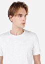 thumb-Regular Fit Yuvarlak Yaka Düz Erkek Beyaz Kısa Kol Pamuklu Tişört