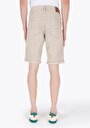 thumb-Regular Fit Düğmeli Orta Bel Düz Erkek Bej Şort