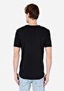 thumb-Regular Fit V Yaka Düz Erkek Siyah Kısa Kol Tişört