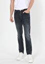 thumb-Slim Fit Düşük Bel Dar Paça Erkek Koyu İndigo Jean Pantolon