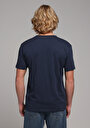 thumb-Regular Fit V Yaka Düz Erkek Lacivert Kısa Kol Tişört