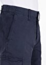 thumb-Regular Fit Cepli Orta Bel Düz Erkek Lacivert Şort