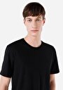 thumb-Regular Fit Yuvarlak Yaka Düz Erkek Siyah Kısa Kol Tişört