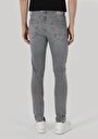 thumb-Skinny Fit Yüksek Bel Dar Paça Erkek Gri Jean Pantolon