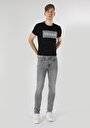 thumb-Skinny Fit Yüksek Bel Dar Paça Erkek Gri Jean Pantolon
