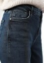 thumb-Slim Fit Orta Bel Düz Paça Kadın İndigo Jean Pantolon
