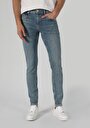 thumb-Slim Fit Düşük Bel Dar Paça Erkek İndigo Jean Pantolon