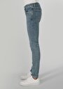 thumb-Slim Fit Düşük Bel Dar Paça Erkek İndigo Jean Pantolon