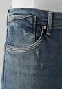 thumb-Slim Fit Düşük Bel Dar Paça Erkek İndigo Jean Pantolon