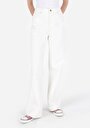thumb-Regular Fit Kadın Pamuklu Beyaz Jean Pantolon