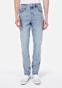 thumb-Straight Fit Erkek İndigo Denim Jean Pantolon
