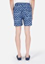thumb-Slim Fit Erkek Desen Baskılı Lacivert Deniz Şortu