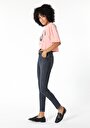 thumb-Skinny Fit Yüksek Bel Dar Paça Kadın Denim Jean Pantolon