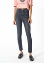 thumb-Skinny Fit Yüksek Bel Dar Paça Kadın Denim Jean Pantolon
