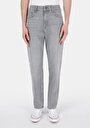 thumb-Loose Straight Fit Orta Bel Düz Paça Erkek Gri Denim Jean Pantolon