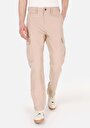 thumb-Comfort Fit Orta Bel Düz Paça Erkek Bej  Pantolon