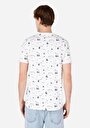 thumb-Regular Fit Yuvarlak Yaka Baskılı Erkek Beyaz Kısa Kol Tişört