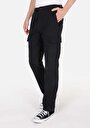 thumb-Comfort Fit Orta Bel Düz Paça Erkek Siyah  Pantolon