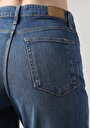 thumb-Slim Fit Orta Bel Fermuarlı Daralan Paça Kadın Denim Jean Pantolon