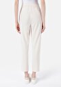 thumb-Regular Fit Orta Bel Düz Kadın Ekru Eşofman Altı