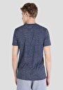 thumb-Regular Fit Yuvarlak Yaka Baskılı Erkek Lacivert Kısa Kol Tişört