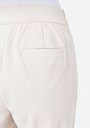 thumb-Regular Fit Orta Bel Düz Kadın Ekru Eşofman Altı