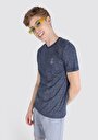 thumb-Regular Fit Yuvarlak Yaka Baskılı Erkek Lacivert Kısa Kol Tişört