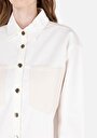 thumb-Regular Fit Klasik Bedenli  Kadın Beyaz Uzun Kol Gömlek