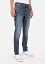 thumb-Straight Fit Düşük Bel Düz Paça Erkek İndigo Jean Pantolon