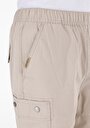 thumb-Comfort Fit Orta Bel Düz Erkek Bej Şort