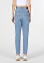 thumb-Mom Fit Yüksek Bel Daralan Paça Kadın İndigo Denim Jean Pantolon