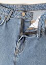 thumb-Mom Fit Yüksek Bel Daralan Paça Kadın İndigo Denim Jean Pantolon