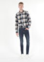 thumb-Skinny Fit Düşük Bel Dar Paça Erkek Koyu İndigo Jean Pantolon