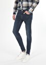 thumb-Skinny Fit Düşük Bel Dar Paça Erkek Koyu İndigo Jean Pantolon