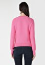 thumb-Regular Fit Yuvarlak Yaka Düz Kadın Pembe Kazak